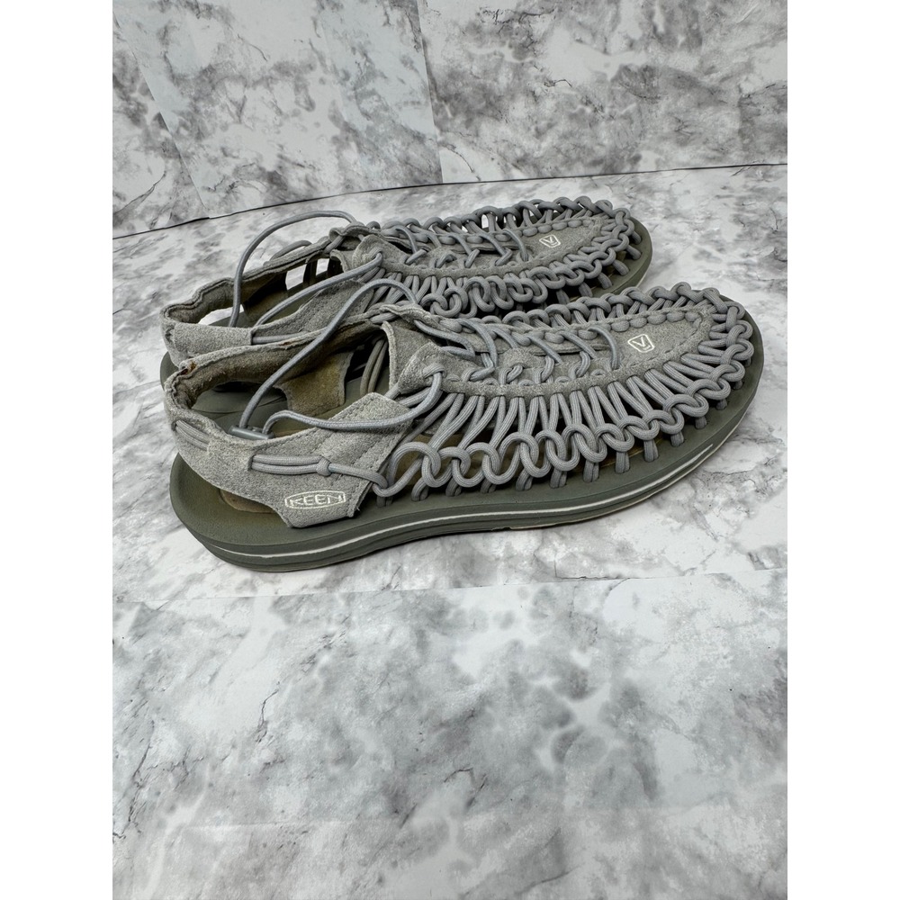 Keen Uneek 🩶Sandals Monument Grey Woven Cord Hybrid Shoes Coastal Hiking 9 - Picture 4 of 7